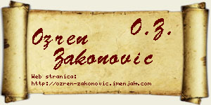Ozren Zakonović vizit kartica